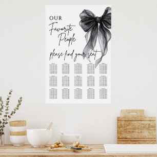 Affiche Plan de table de mariage de nos personnes préférée