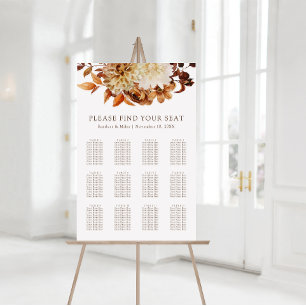 Affiche Plan de table de mariage floral en terre cuite d'a