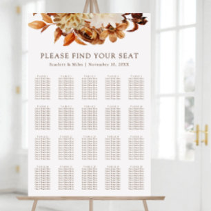 Affiche Plan de table de mariage floral en terre cuite d'a