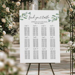 Affiche Plan de table de mariage grand format 12