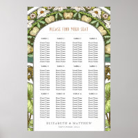 Plan de table de mariage inspiré de l'Art nouveau