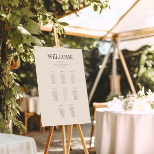 Affiche Plan de table de mariage minimaliste (8) Latte dou