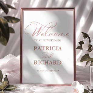 Affiche Plan de table de mariage simple et élégant pour 12