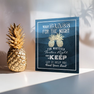 Affiche Plan de table de mariage Verre pour la soirée Trou