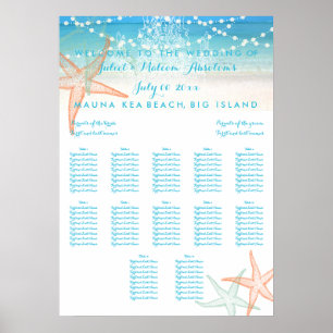 Affiche Plan de table de plage/PixDezines/Lustres
