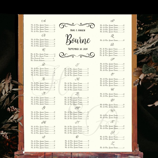 Affiche Plan de table des invités pour un événement spécia (Créateur téléchargé)