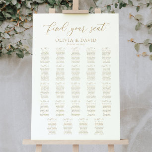 Affiche Plan de table élégant 24 tables Trouvez votre sièg