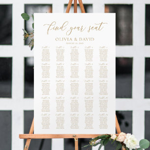 Affiche Plan de table élégant 25 tables Trouvez votre sièg