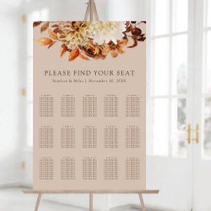 Affiche Plan de table élégant pour un mariage d'automne