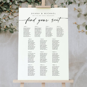 Affiche Plan de table moderne pour 13 tables Trouvez votre