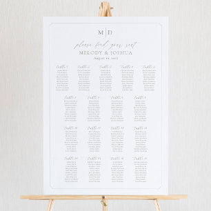 Affiche Plan de table Monogramme 17 Trouvez votre siège