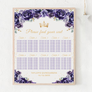 Affiche Plan de table pour 10 personnes pour la Quinceañer