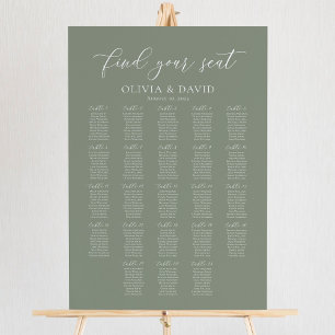 Affiche Plan de table Vert Sauge 23 Trouvez votre siège