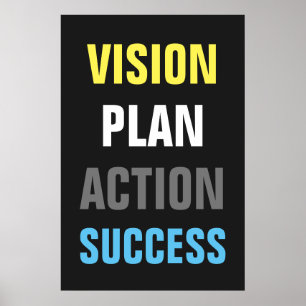 Affiche Plan de vision Action Réussite Motivation