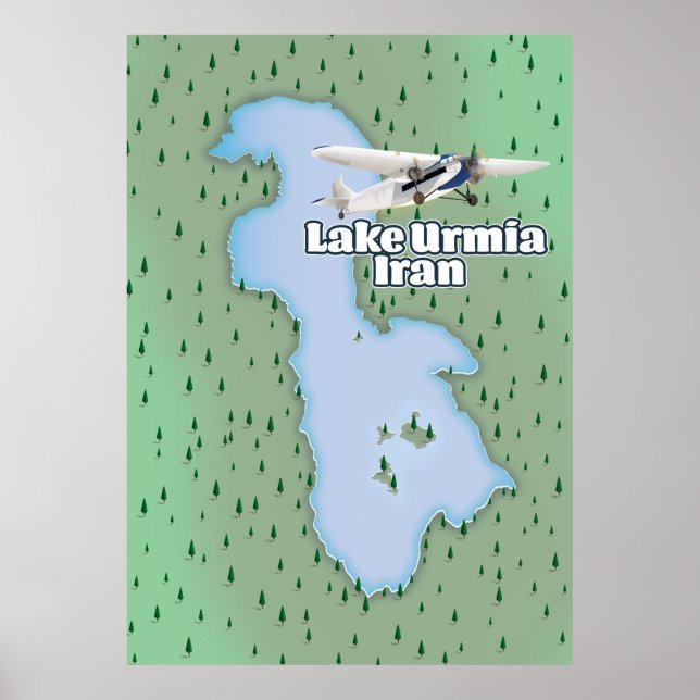 Affiche Plan de voyage du lac Urmia Iran (Devant)