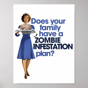 Affiche Plan d'infestation zombie
