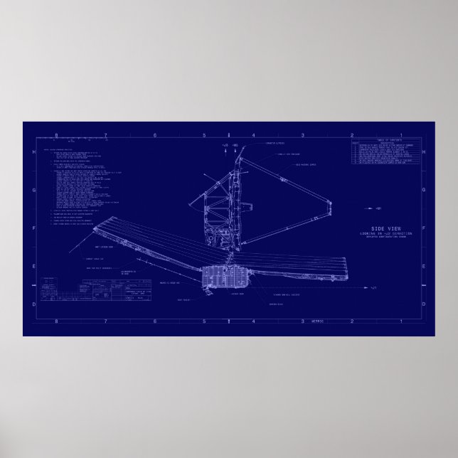 Affiche Plan directeur Télescope spatial James-Webb (Devant)