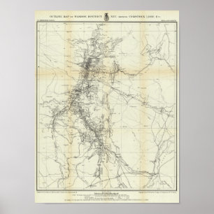Affiche Plan du district de Washoe