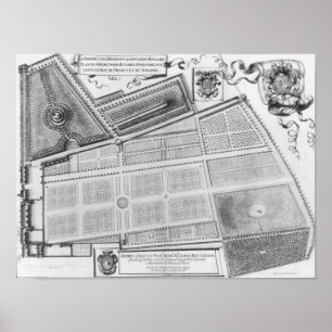 Affiche Plan du Jardin Royal