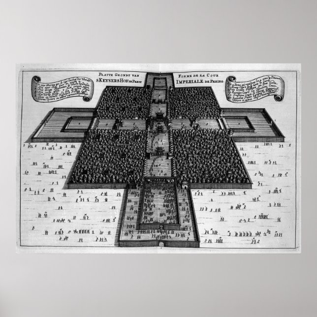 Affiche Plan du Palais Impérial à Pékin (Devant)