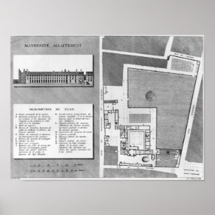 Affiche Plan du Port-Royal de Maternite