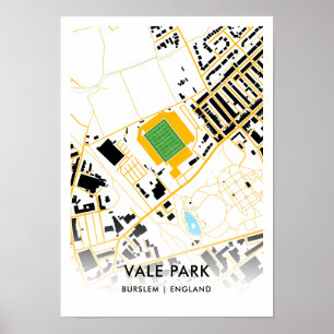 Affiche Plan du stade de Vale Park – Domicile de Port Vale