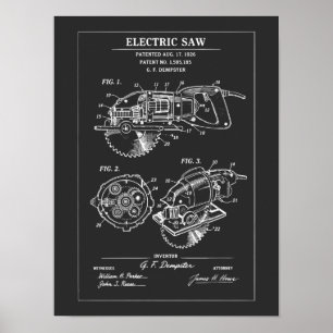Affiche Plan d'une scie électrique