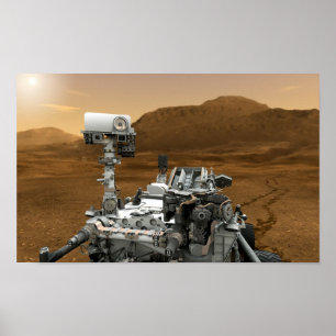 Affiche Plan rapproché de curiosité Rover de Mars