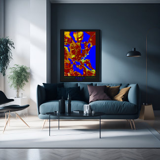 Affiche Plan urbain du centre-ville