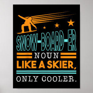 Affiche Planche À Neige Noun Comme Un Skieur Seul Glacière