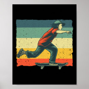 Affiche Planche à roulettes cool pour hommes femmes garçon
