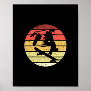 Affiche Planche à roulettes rétro vintage 1