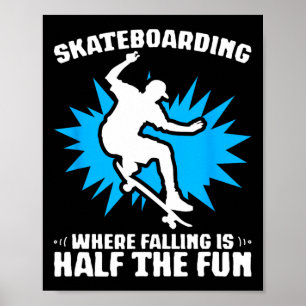 Affiche Planche à roulettes Skateboard Tomber Planche Skat