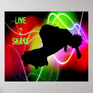 Affiche Planche à skate-forme électrique