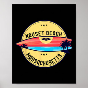 Affiche Planche à surf rétro New York Jones Beach Island