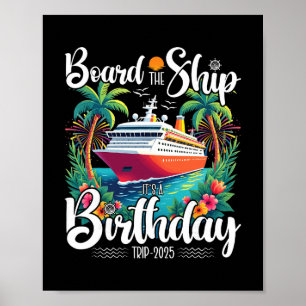 Affiche Planche d'anniversaire de croisière Le navire c'es