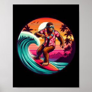 Affiche Planche de surf Bigfoot Plage Été Surf Sasquatch H