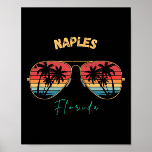 Affiche Planche de surf souvenir de Naples Beach Floride