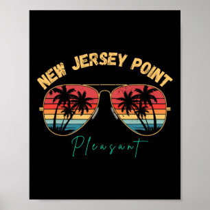 Affiche Planche de surf souvenir de Point Pleasant New Jer