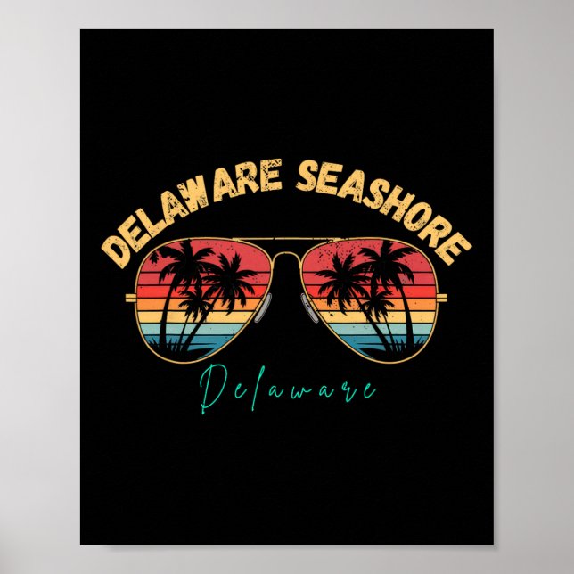 Affiche Planche de surf souvenir Delaware Seashore Delawar (Devant)