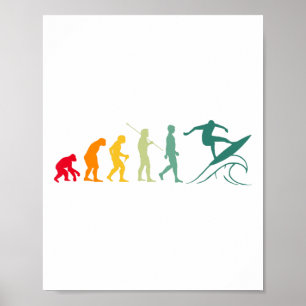 Affiche Planche de surf Surf Surfeur Surfeuse Vintage Rétr