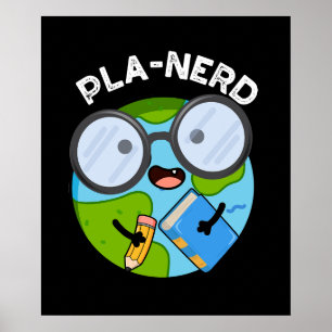 Affiche Planerd Drôles de Puns de Planète Fond Sombre