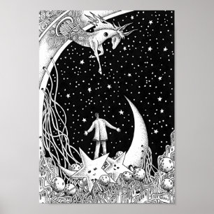 Affiche Planétarium brillant dans le ciel