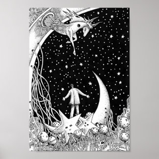 Affiche Planétarium brillant dans le ciel
