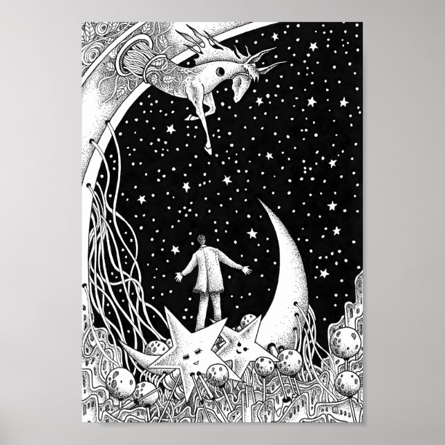 Affiche Planétarium brillant dans le ciel (Devant)