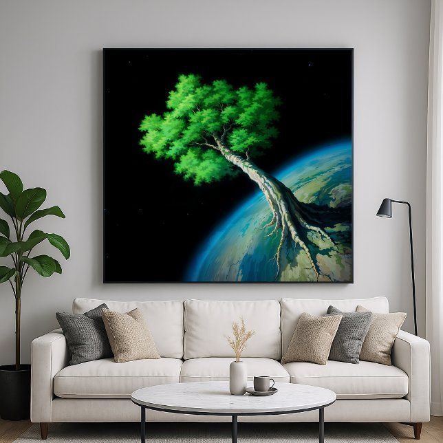 Affiche Planète Arbre - Art Imaginaire (Créateur téléchargé)