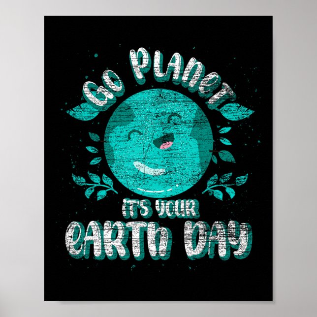 Affiche Planète mignonne Anniversaire Funny Go Planet Your (Devant)
