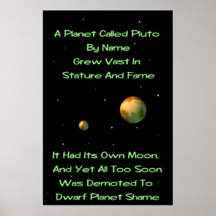 Affiche Planète naine Pluton Limerick