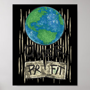 Affiche Planète sur le profit Chemise Nature environnement