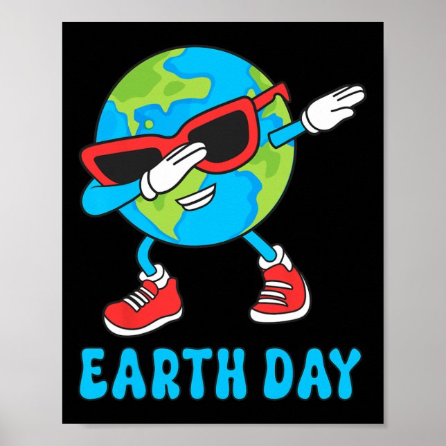 Affiche Planète Terre Anniversaire Jour Dab Super Dabbing  (Devant)